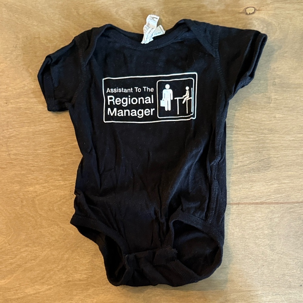 The Office Black Baby Onesie - Assistant to the Regional Manager